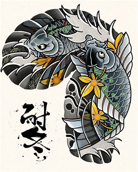 雙鯉魚刺青意思|【鯉魚刺青意思】揭秘鯉魚刺青深意：傳統與象徵的交。